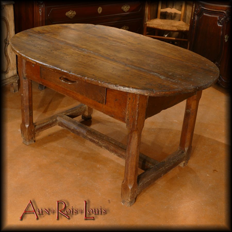 Table de vigneron en chêne et merisier – XVIIIᵉ siècle – Lot – [MP014]