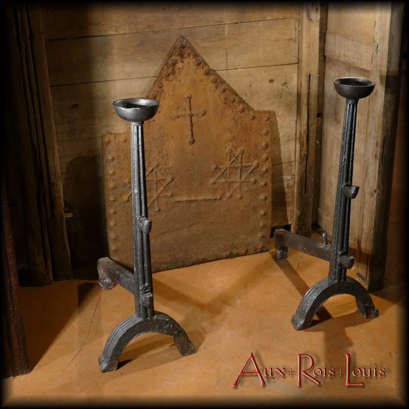 Cast iron andirons - 18th century - Périgord - [ME062]