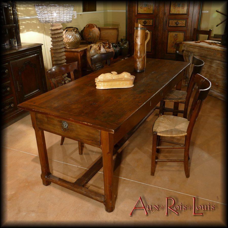 Cherry wood farm table – 19th century – Périgord – [MP024]