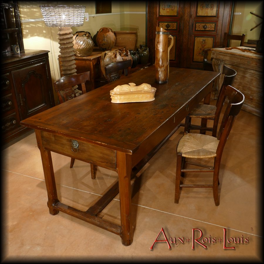 Table de ferme en merisier – XIXᵉ siècle – Périgord – [MP024]