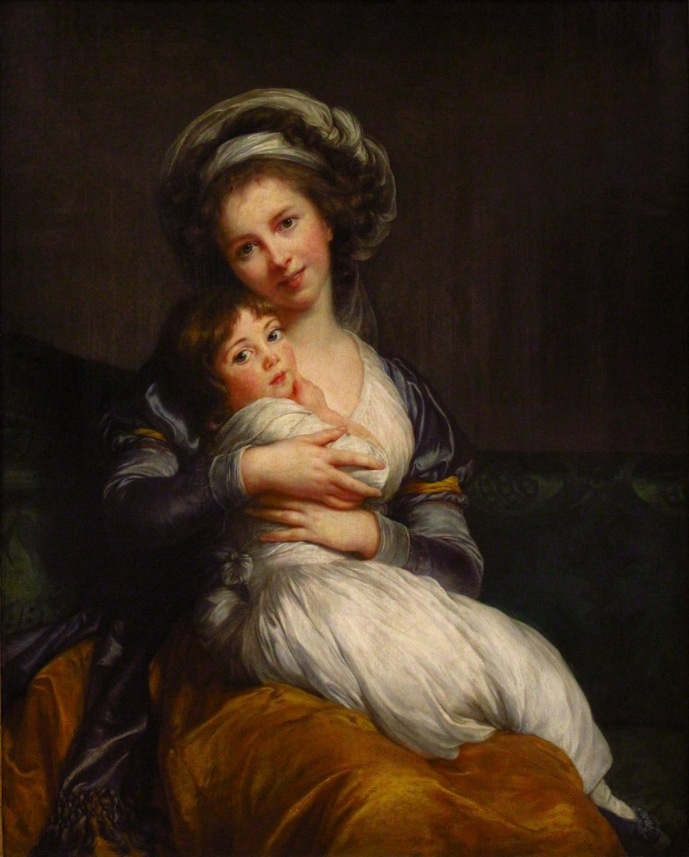 "Madame Vigée Le Brun and her daughter", self-portrait with her daughter Julie painted by Élisabeth Vigée Le Brun in 1786, Louvre Museum in Paris.