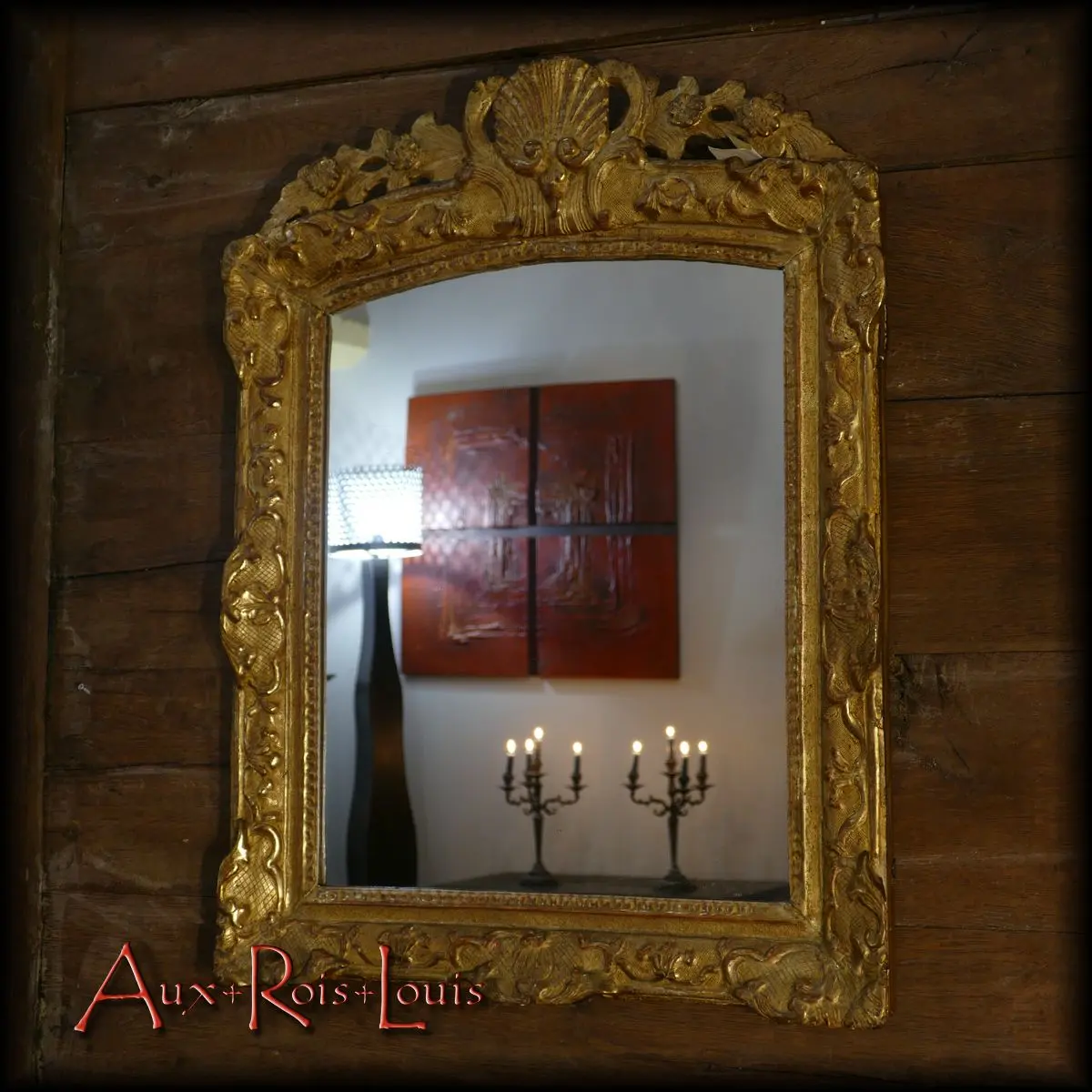 Louis XV mirror – gilded wood – 18ᵗʰ century – South West – [ME085]