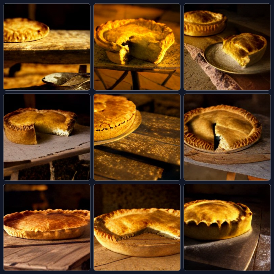 Illustrations of pies from Périgord in the 18th century
