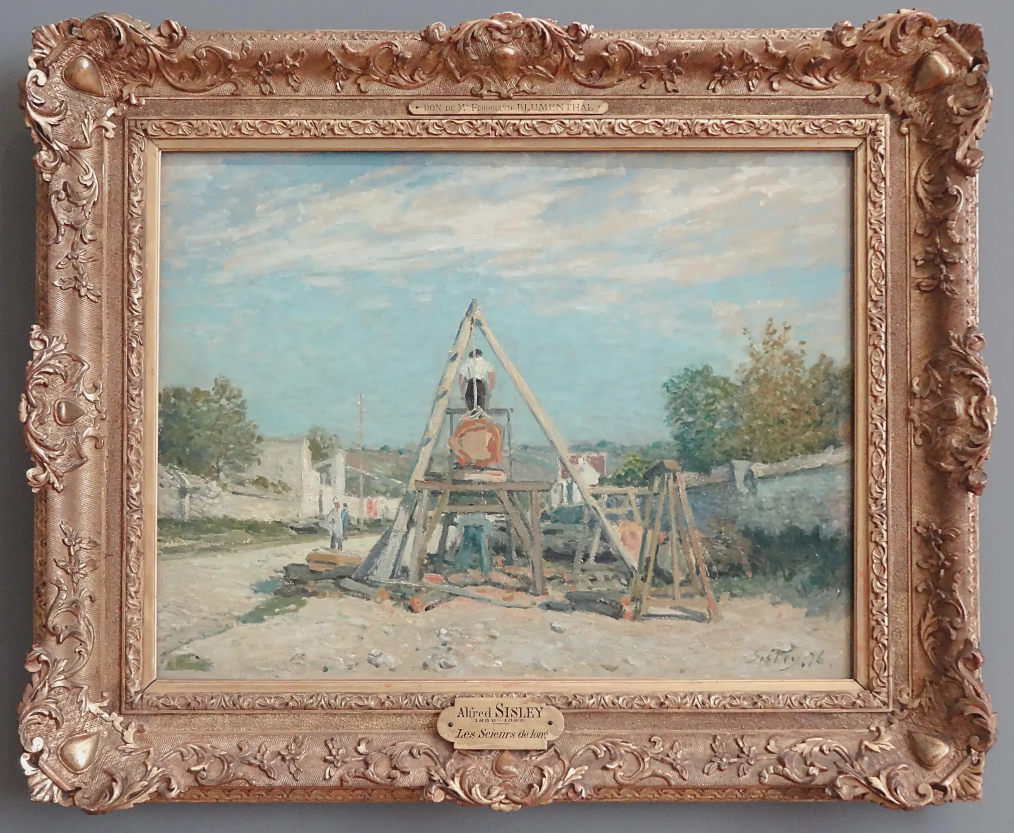« Les scieurs de long », Alfred Sisley, 1876, col. Petit Palais, musée des Beaux-arts de la Ville de Paris, France.